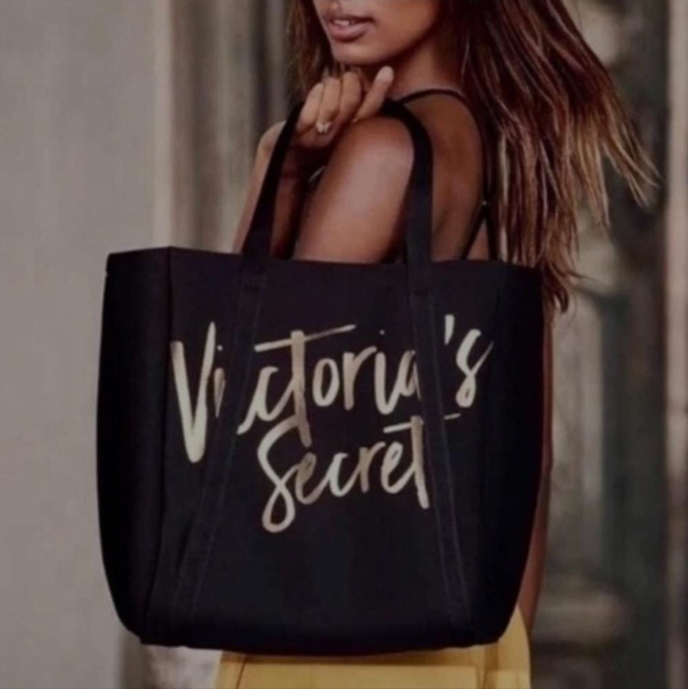 VICTORIA'S SECRET Black Insulated Cooler TOTE BAG